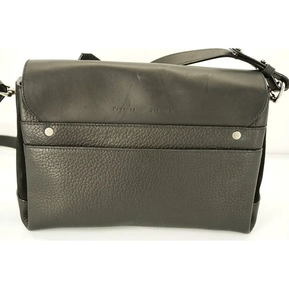 Proenza Schouler Black Leather Elliot Mini Shoulder Bag New Crossbody PS1